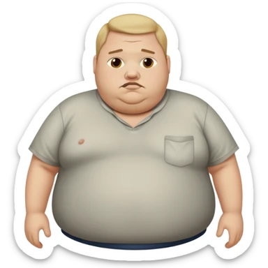 Hombre obeso mórbido  sticker
