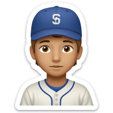 teenage boy with a baseball hat on sticker