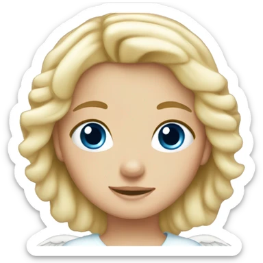 blonde hair blue eyed girl angel sticker