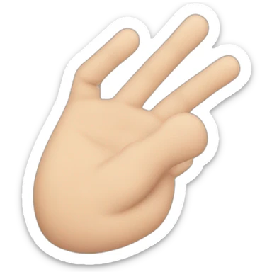 Palm of one hand open except for the middle finger, which is extended outwards sticker