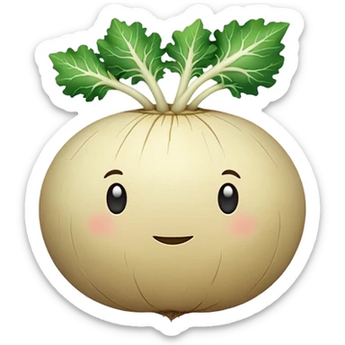 white turnip icon. Transparent background sticker