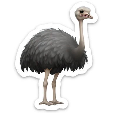 Ostrich with head in sand sticker
