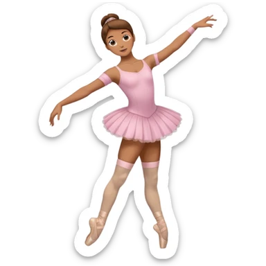 Ballet dancer in over the knee socks and brown hair sticker