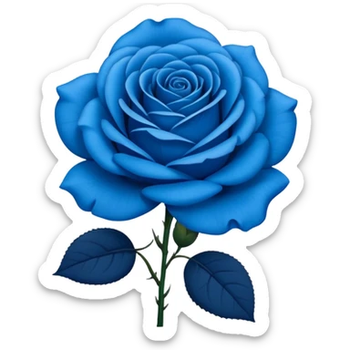 rose shape flower, no stem, now make it a vibrant and bold and darr shade of blue sticker
