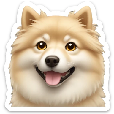 Spitz beige sticker