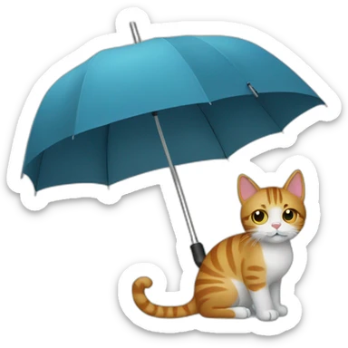 umbrella with cat attatched sticker