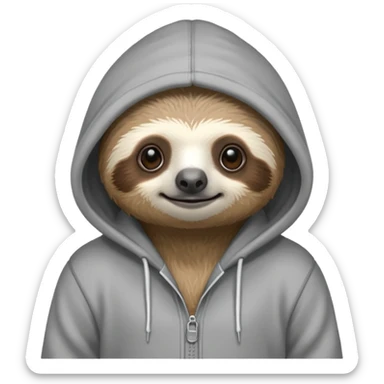 Perezoso whit hoodie sticker