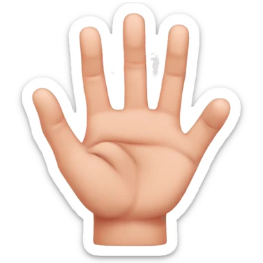 pinky fingers interlocked with palms facing viewer sticker