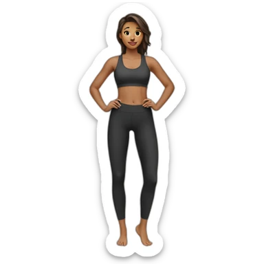 fit girl in leggins sticker