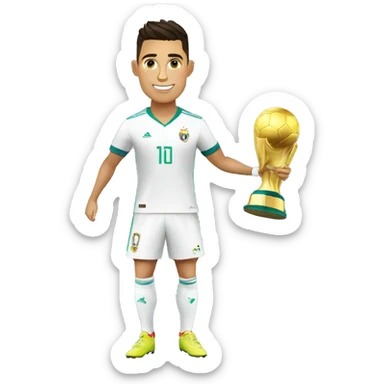 Cristiano Ronaldo con la copa del mundo sticker