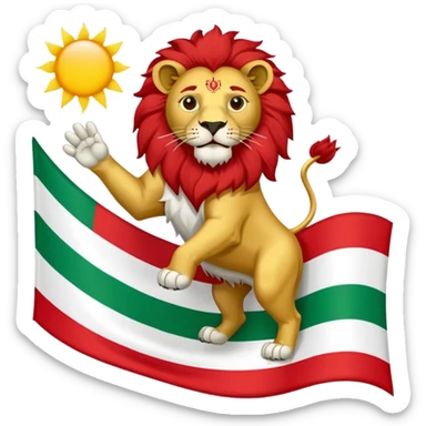Iranian flag when javid shah was in power sticker