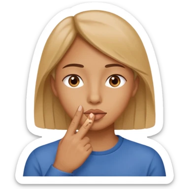 Emoji de humano mandando a callar sticker