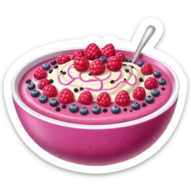 dark pink smoothie bowl sticker