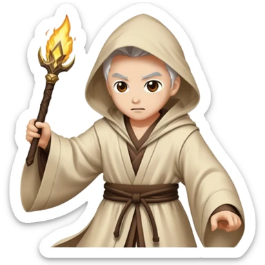 Sukuna from Jujutsu Kaisen fighting a wizard sticker