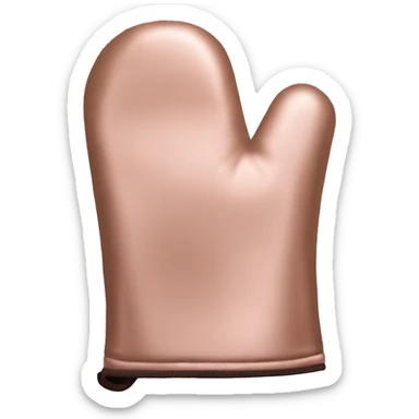 Realistic isolated rose gold oven mitt. sticker