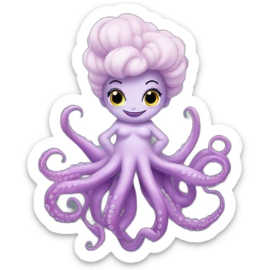 Ursula the little mermaid full body octopus sticker