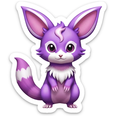 Shiny Furret-Espeon-Noibat-Hybrid (Full body) sticker