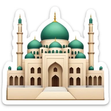 construction underway of a mosque sticker