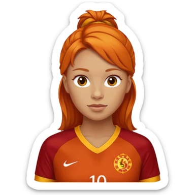 ginger female with galatasaray jersey sticker
