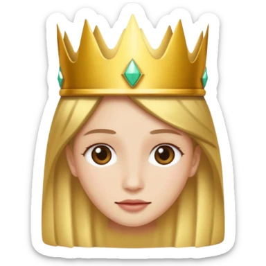 “Keep the 😌 emoji exactly the same, no edits, no human features. Just place the 👑 crown above it.” sticker