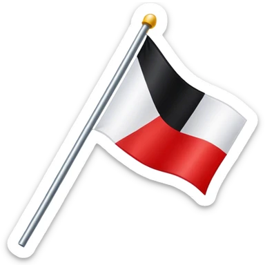 Make a tri color flag with red white and black sticker