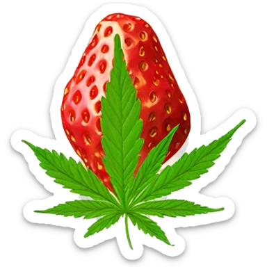 Strawberry lemon Haze cannabis nug sticker