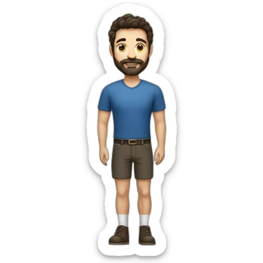 Long tall Dutch guy with short, dark hair, trimmed beard and big calves sticker