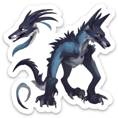 Cool Edgy Modern Vernid-Sergal species by LiLaiRa sticker