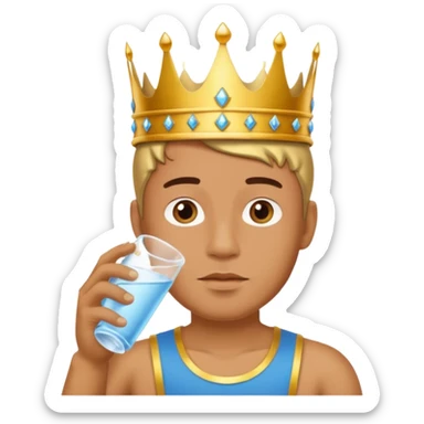 One man surved Drinking water queen sticker