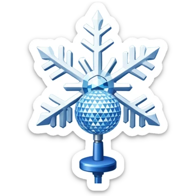 An emoji that represents the K-pop group Seventeen and also symbolizes my personal icon ❄️, along with a Seventeen-related 💙and 🪩🎤💎element of your choice reflecting the group's concept." sticker