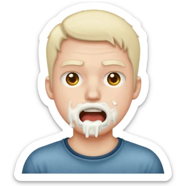 frothing at the mouth sticker