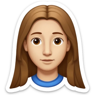 Make a emoji of a person with light skin with long nose hair that goes down like 2 inchis with long hair and with not that much hair and with his hair brown sticker