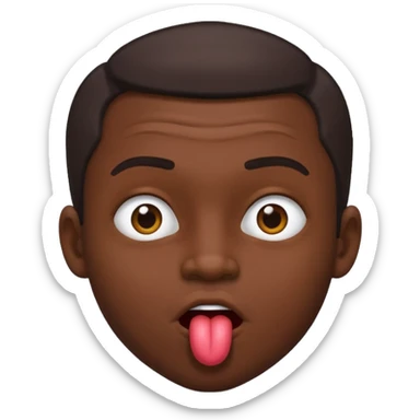 un homme qui se lèche les babines avec un regard malicieux en coin sticker