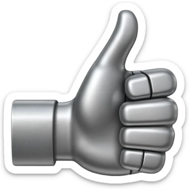 Please create a unique and uncommon thumbs-up emoji. The size should be 64x64 pixels. sticker