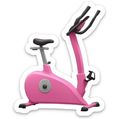 pink stationary bike sticker