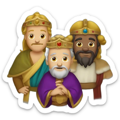 Melchior Caspar and Balthazar three wise men sticker