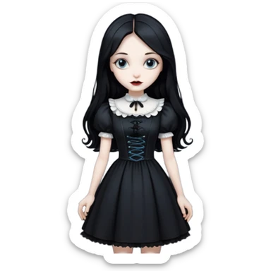 alice in wonderland gothic  sticker