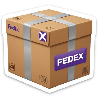 FedEx delivery parcel sticker