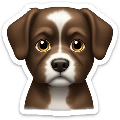 Shitzhu dog darker brown sticker
