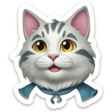 Alice in wonderland cat sticker