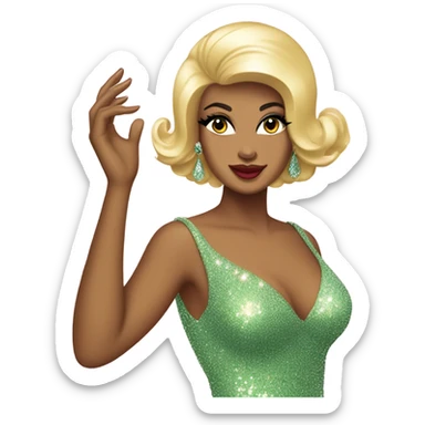 1960’s glitter glam siren bimbo guaru in Brazil  sticker