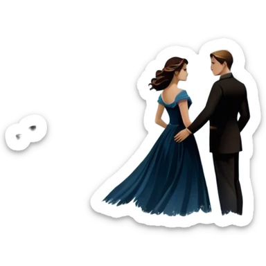 Icon for Titanic Movie: A vintage movie poster-style design featuring a dramatic scene of the ship, the iceberg, and a romantic silhouette of the main couple. Include elements like the ship’s bow, water splashes, and a starry sky in the background. Retro cinematic feel. Transparent background. sticker