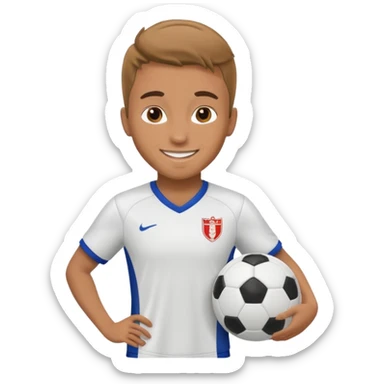 Futbolista posando para una foto sticker