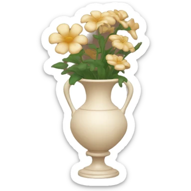 apthecary vase in brown colorss sticker