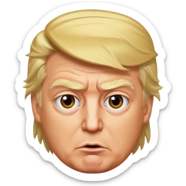 donald trump as a raving lunatic sticker
