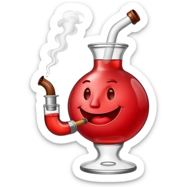 Kool-Aid man smoking a bong sticker