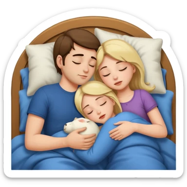 A guy and a girl sleeping and he’s kissing her butt  sticker