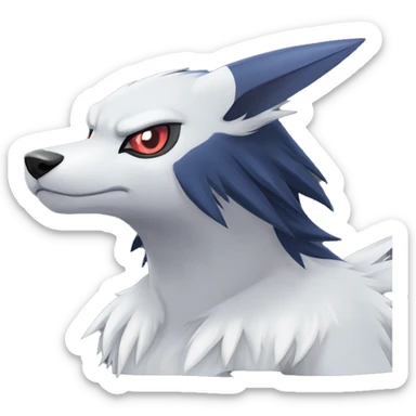 Cool Edgy Nargacuga-Absol-Sneasel-Quilava with a collar on, full body sticker