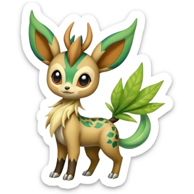 Colorful Exotic Meloetta-Leafeon-Terrakion-Virizion-Venom-Stitch-Fakémon-creature-hybrid sticker