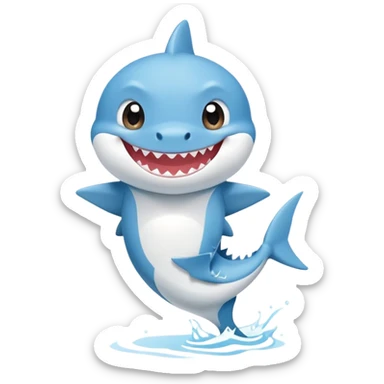 baby shark wearing jordan 1 sneakers sticker
